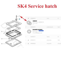 Alternative view of Dometic, clefs et barillet pour fermeture trape de service SK4