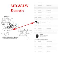 Alternative view of Dometic, coffre fort: kit clavier des modèles: MDL193, MD281, MD283, MD361, MD363, MD383, MD408, MD493, MD493L, MDD403, MDL193, MDL408