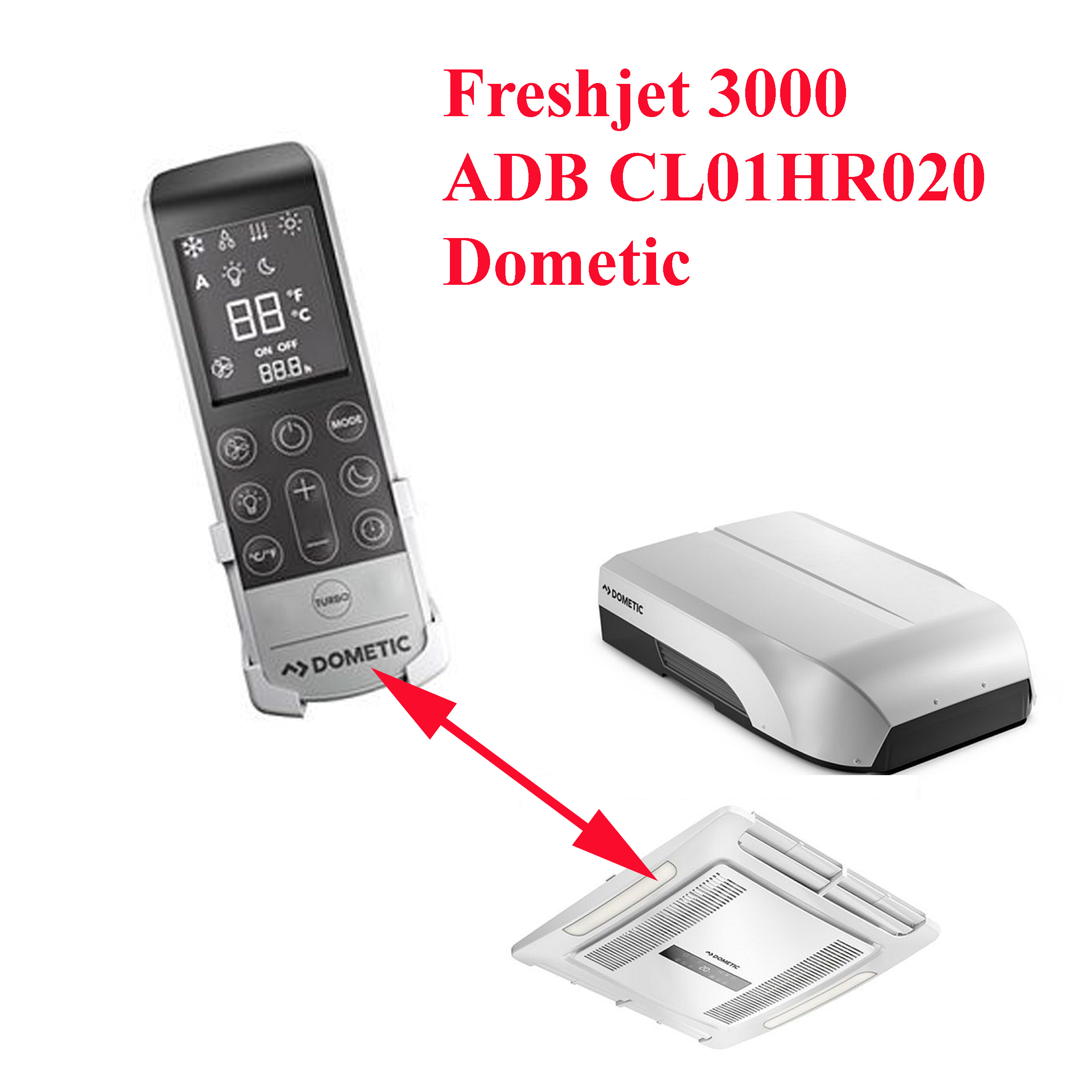 Dometic, télécommande des climatisations de toit: Freshjet FJ3000, HL36HX01RI