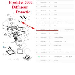 Alternative view of Dometic, panneau de commande + sonde de température (Display) du diffuseur des climatisations de toit :  Freshjet FJ3000, HL36HX01RI