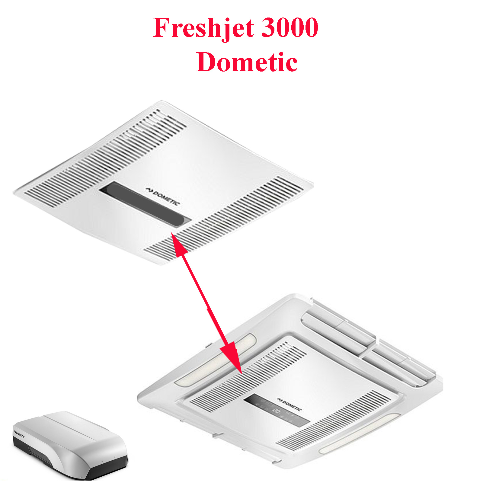Dometic, grille du milieu du diffuseur des climatisations de toit: Freshjet FJ3000, HL36HX01RI