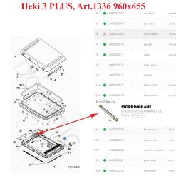 Alternative view of Dometic, moustiquaire complet pour lanterneau Heki 3 plus, Heki 4 plus (fabriqué apres 2006)