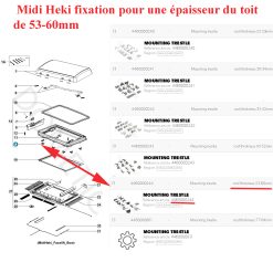 Alternative view of Dometic, Kit de montage et de fixation pour un toit de 53-60 mm des Midi Heki - Disponible début Mars 2026