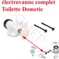 Dometic, électrovanne complet des toilettes camping-car: 146-TL, 510+PS, D510+PS, ECOVAC 149-BONE, GRAVITY, HTRAVELER, HVACUFLUSH , SC110, SC210, SC506, SD510, SD511, SO1006, ST910, ST911, TRAVELER, VACUFLUSH