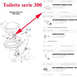 Alternative view of Dometic, joint cuvette des toilettes des séries 300 et GV400