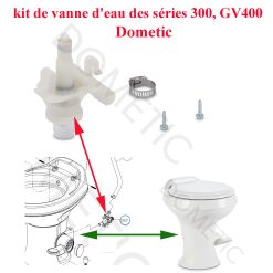 Dometic, kit de vanne d'eau pour les toilettes des séries 300 et GV400