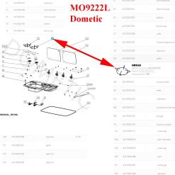 Alternative view of Dometic, Grille Ø19,6 mm au dessus du bruleur pour les modèles CE99-DF, HBG 2335, HBG 3440, HBG 3445, HBG3480, HSG 2370, MO9222