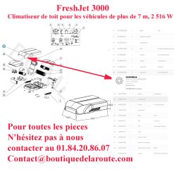 Alternative view of Dometic, capot, couvercle des climatisations de toit: Freshjet FJ3000, HL36HX01RI