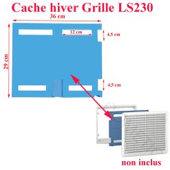 Dometic, cache hiver pour grille de ventilation LS230 des réfrigérateur camping-car