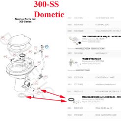 Alternative view of Dometic, joint de sol des toilettes des séries 300 et GV400