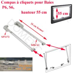 Seitz, paire de vérin avec poignées et à cliquets ou compas pour les baies de hauteur 550 mm pour les baies : P6 Ausstellfenster, S6 Ausstellfenster, S6 Top hung, S6Tophungwindow