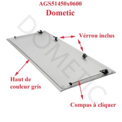 Dometic, vitre plexiglass, ou baie de remplacement de fenêtre de camping-car projetable 1450×600 mm AGS51450x0600