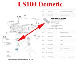 Alternative view of Dometic, cache hiver blanc pour les grilles de ventilations: L100, L105, LS100, WA120