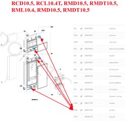 Alternative view of Dometic, système de fermeture des portes pour les réfrigérateurs: RCD10.5, RCL10.4T, RMD10.5, RMDT10.5, RML10.4, RMD10.5, RMDT10.5