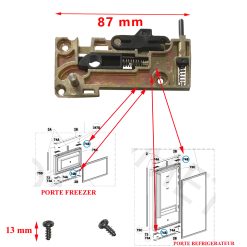 Dometic, système de fermeture des portes pour les réfrigérateurs: RCD10.5, RCL10.4T, RMD10.5, RMDT10.5, RML10.4, RMD10.5, RMDT10.5