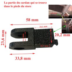 Prostor, partie du cardan qui se trouve dans le pieds du store