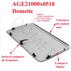 Dometic, vitre plexiglass, ou baie de remplacement de fenêtre de camping-car S7 projetable 1000×0510 mm – AGE21000x0510