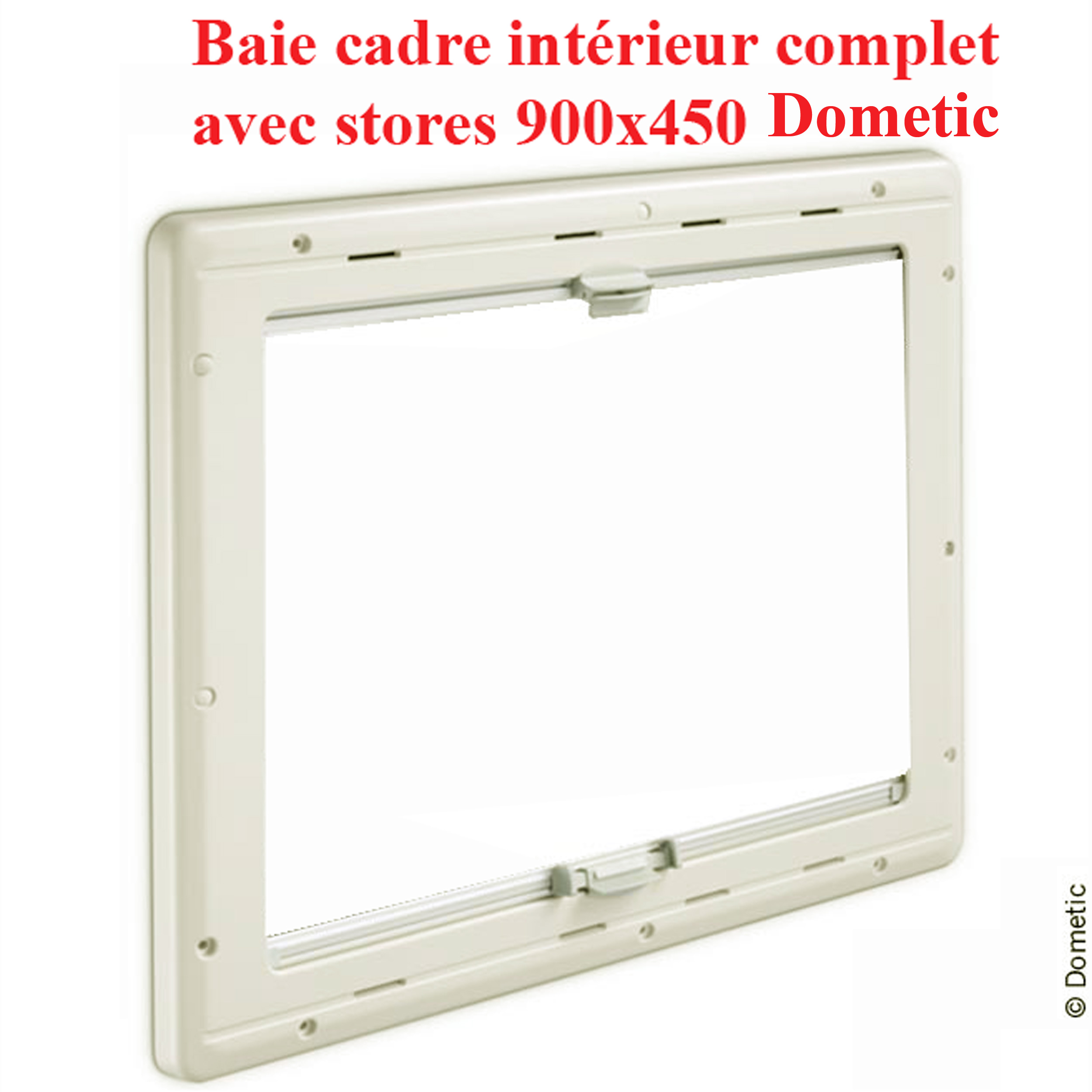 Dometic, Cadre intérieur complet S3/S4 avec store occultant blanc et moustiquaire blanc, 900x450mm