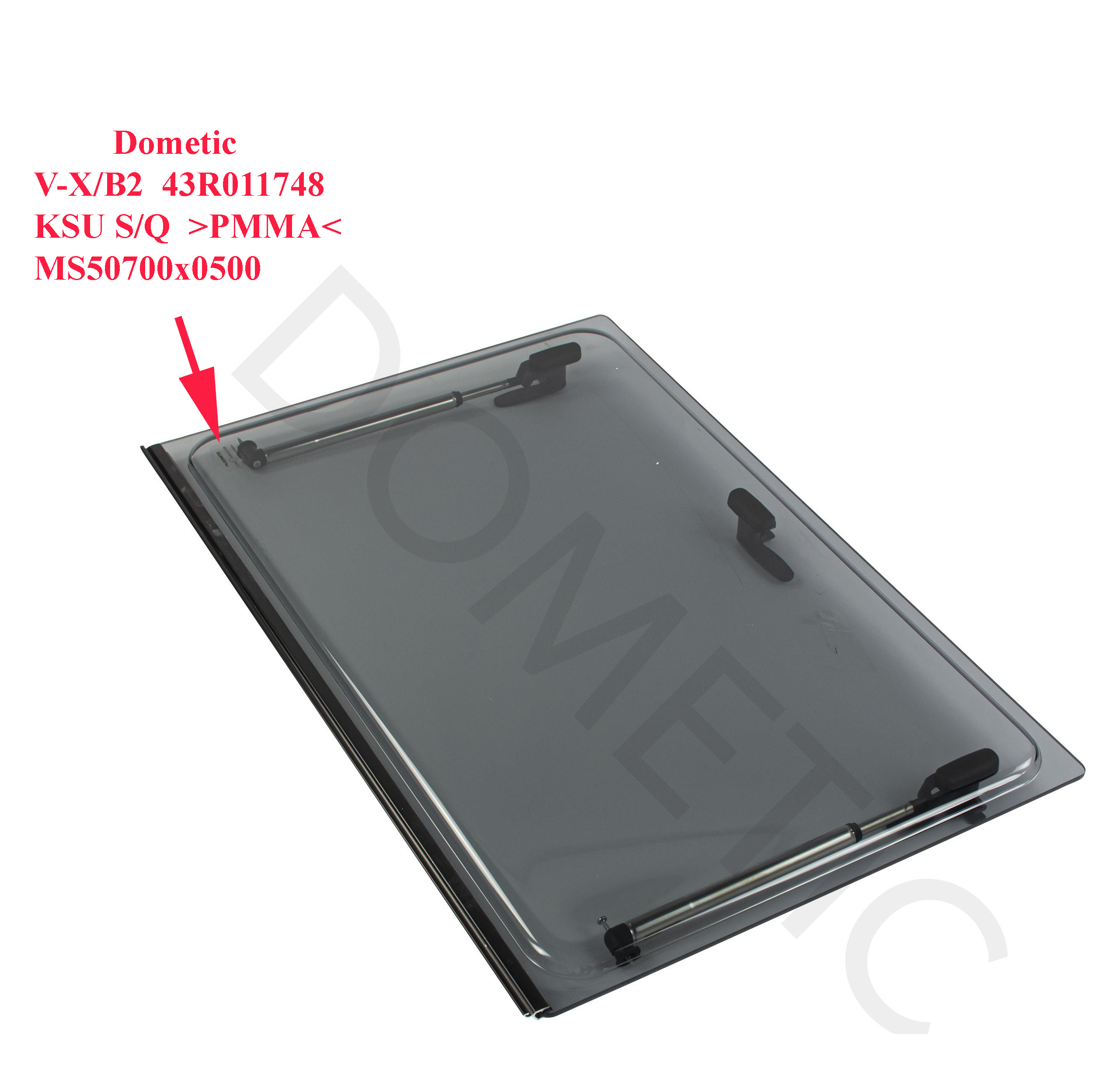 Dometic, vitre plexiglass, ou baie de remplacement de fenêtre de camping-car S5 projetable 500×700 mm compas à friction AGS50700x0500 ou MS50700x0500 – Image 2