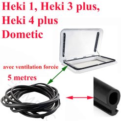 Dometic, Joint avec ventilation forcée entre le cadre supérieur et le plexiglass pour les lanterneaux Heki1, Heki3plus, Heki4plus