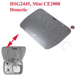 Couvercle ou plateau en verre 57,4 x 40,9 cm pour gazinière 2 feux avec évier HSG2445, Mini CE2000 par Dometic