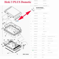 Alternative view of Dometic, pontet de fixation des bras d'ouverture pour les lanterneaux : Heki3plus, Heki4plus