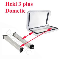 Dometic, Heki bras de fixation et son support sur le cadre des lanterneaux Heki 3 plus