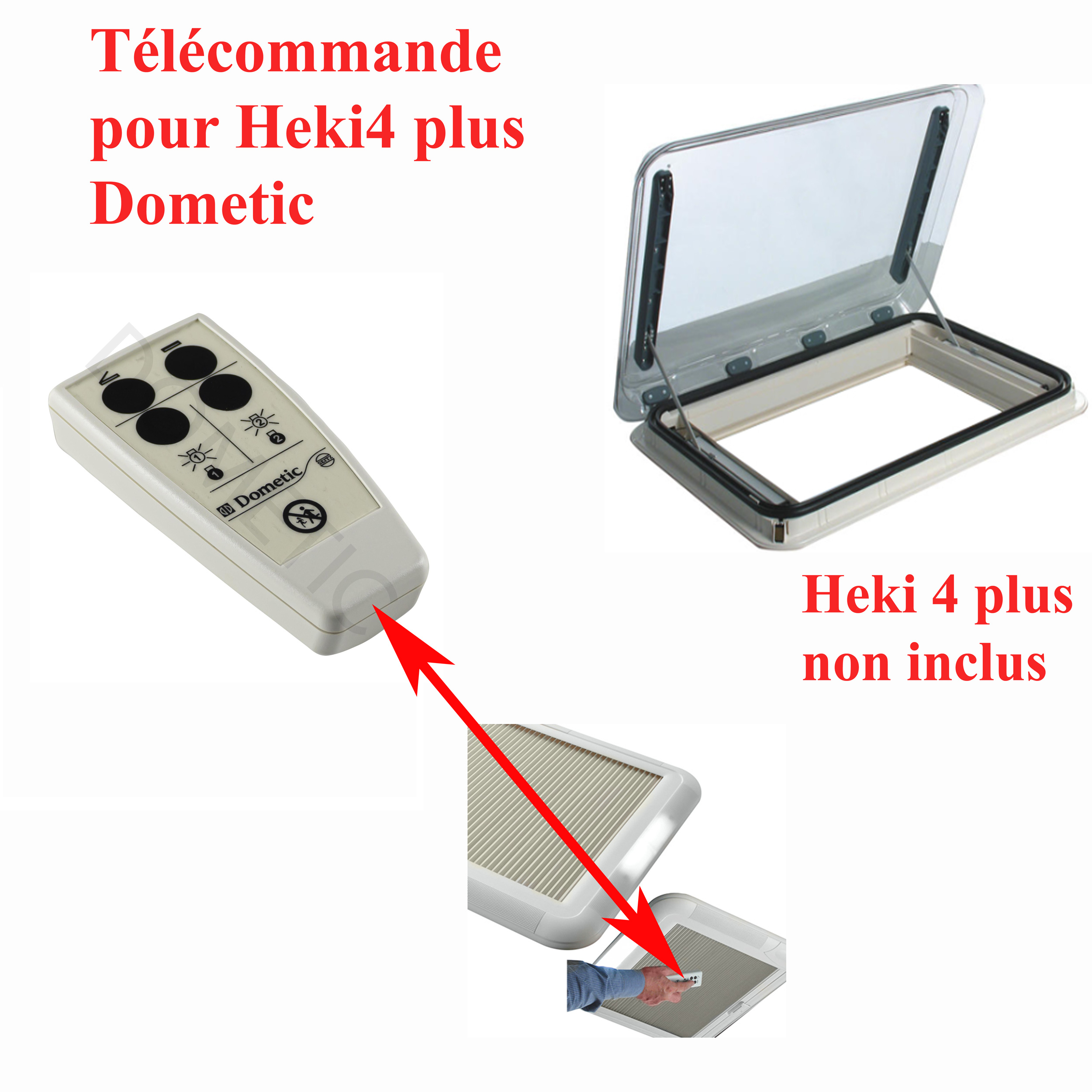 Dometic, télécommande KT1335 pour lanterneau Heki 4 Plus pour les modèles apres 2005