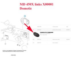Alternative view of Dometic, clavier avec touches et platine des modèles pour coffre fort: MD450X MD390