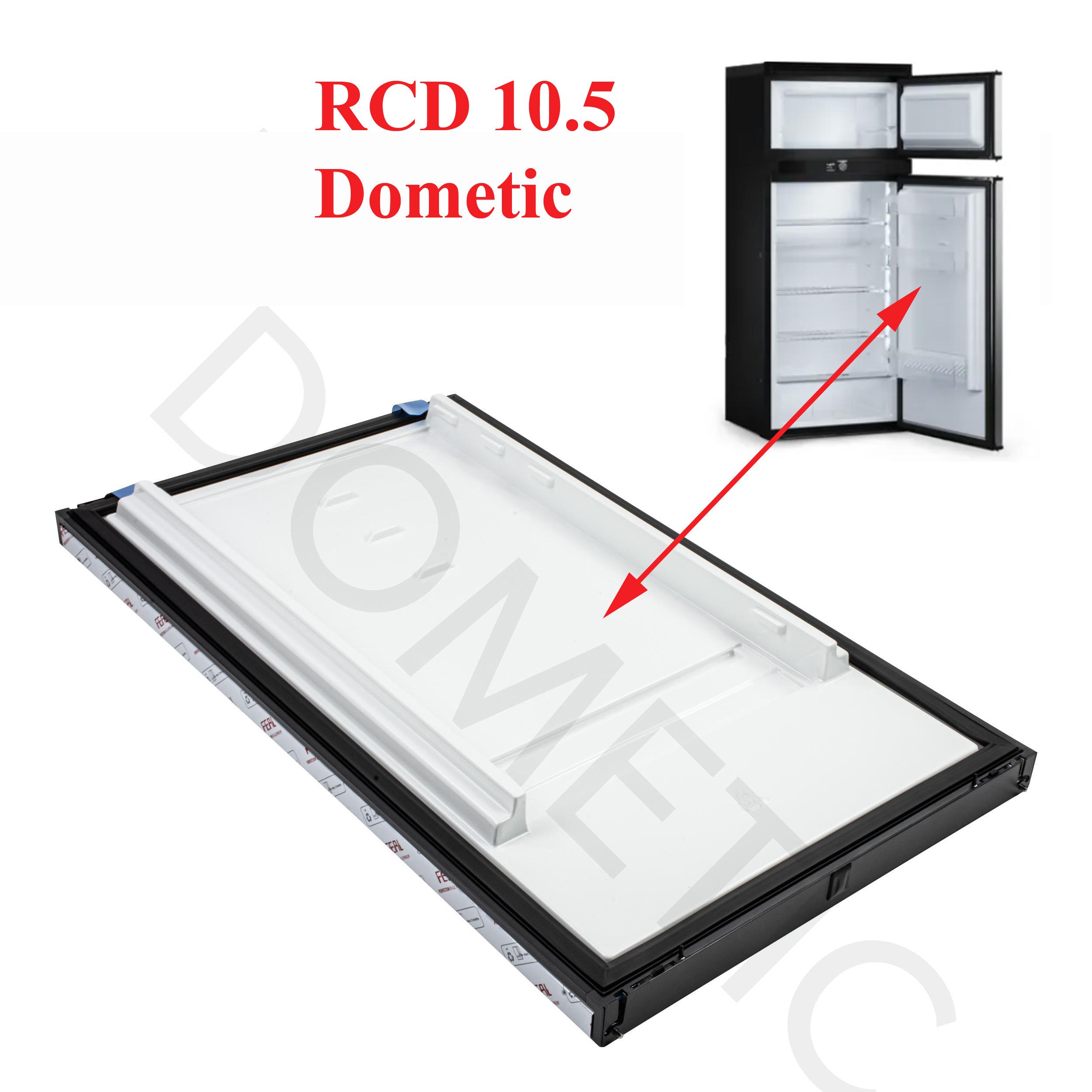 Dometic, porte complete avec ouverture dans les deux sens pour les modèles des réfrigérateurs: RCD 10.5, RMD 10.5, RMDT 10.5 – Image 2
