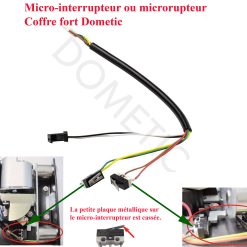 Dometic, coffre fort, 2 microrupteurs du mécanisme de verrouillage pour les modèles: M280, M360, MD28, MD38, MD36, MD40, MD45, MDB3, MDD4, MDL193, MDL408, MDM281S, MDT400, MDT403