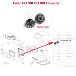 Dometic, bouton pour four FO200, FO300