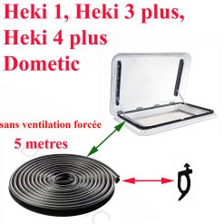 Dometic, joint sans ventilation forcée entre le dôme et le cadre supérieur pour lanterneaux Heki1, Heki 3 plus, Heki 4 plus