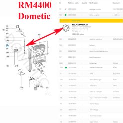 Alternative view of Dometic, turbulateur ou helice de la cheminée des réfrigerateurs, GE104, GM6, RA42, RG200, RGE200, RM2, RM4 RM5, RM6, RM7, RM8, RML10.4, RMV, S105, T105, T115