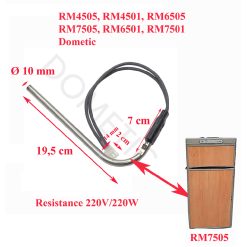 Dometic, résistance 230V / 220W de l’agregat pour réfrigérateur RM45, RM65, RM75 des camping-cars ou caravane - NOUS CONTACTER POUR DELAIS