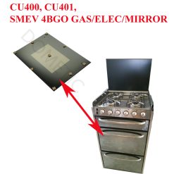 SMEV, vitre extérieur de la porte du four Mod: 400, CU400, CU401, SMEV 4BGO GAS/ELEC/MIRROR