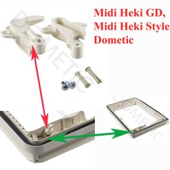 Dometic, paire de crochet de fixation du dôme pour votre lanterneau Dometic pour le modèles :  MidiHekiStyle, Midi Heki Style, Midi Heki GD, Midi Heki FL - DISPONIBILITE NOUS CONTACTER 01.84.20.86.07