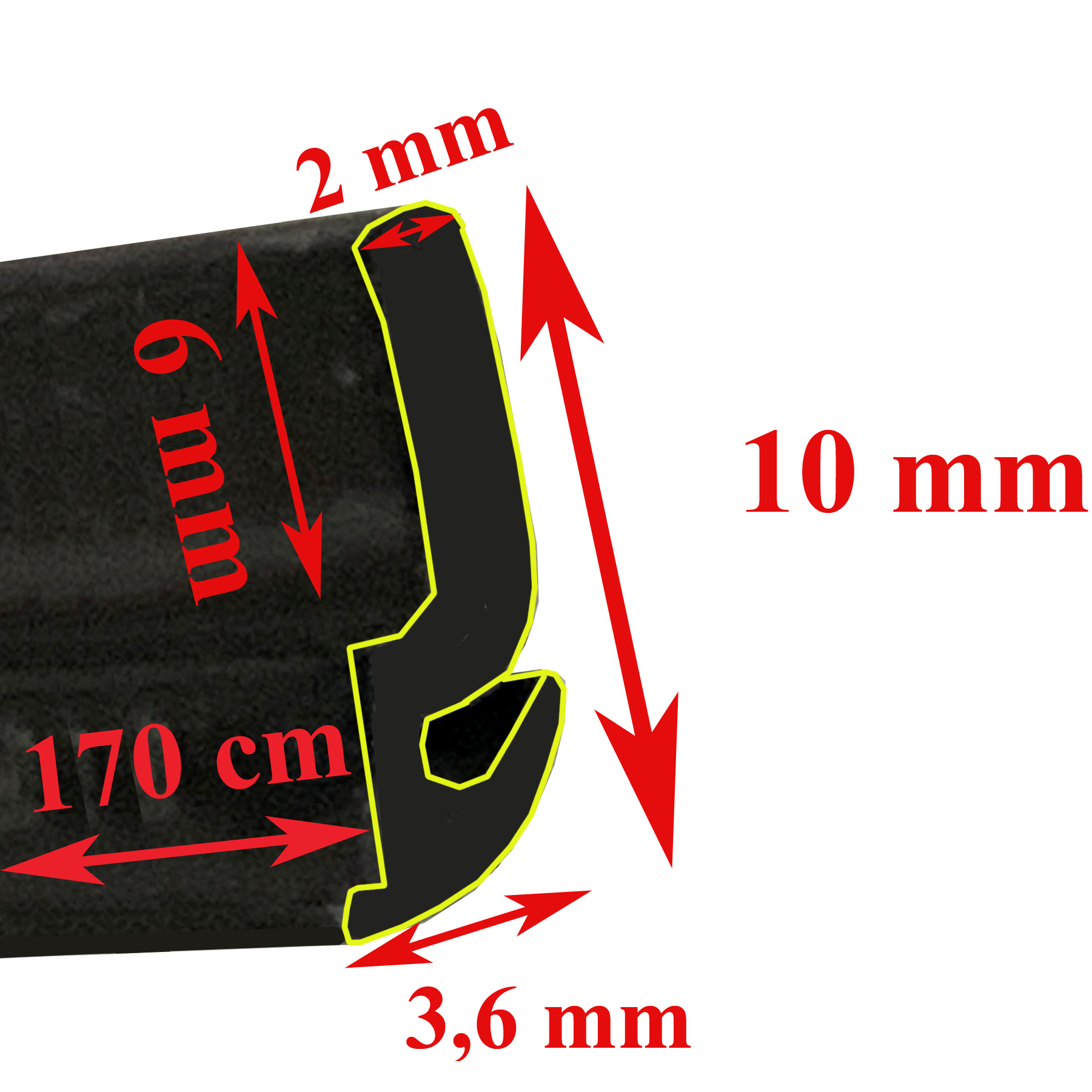 Cramer, joint de la gazinière d’une longueur de 1,7 m pour les modèles CE04-D, CE04-B – Image 2