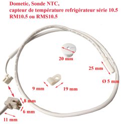 Dometic, Sonde NTC 1 , capteur de température interieur pour réfrigérateurs série 10.5: RM10.5 ou RMS10.5