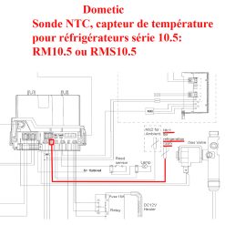 Alternative view of Dometic, Sonde NTC 1 , capteur de température interieur pour réfrigérateurs série 10.5: RM10.5 ou RMS10.5