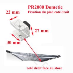 Dometic, store PR2000 fixation pied droit