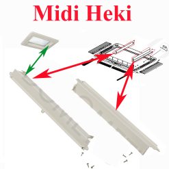 Dometic, lanterneau Midi-heki , voici les angles du cadre intérieur
