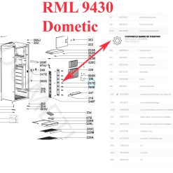 Alternative view of Dometic, un clips de fixation des étagères ou clayette pour les réfrigérateurs : RML9431, RMLT9435, RML9430, RML9435, RMLT943
