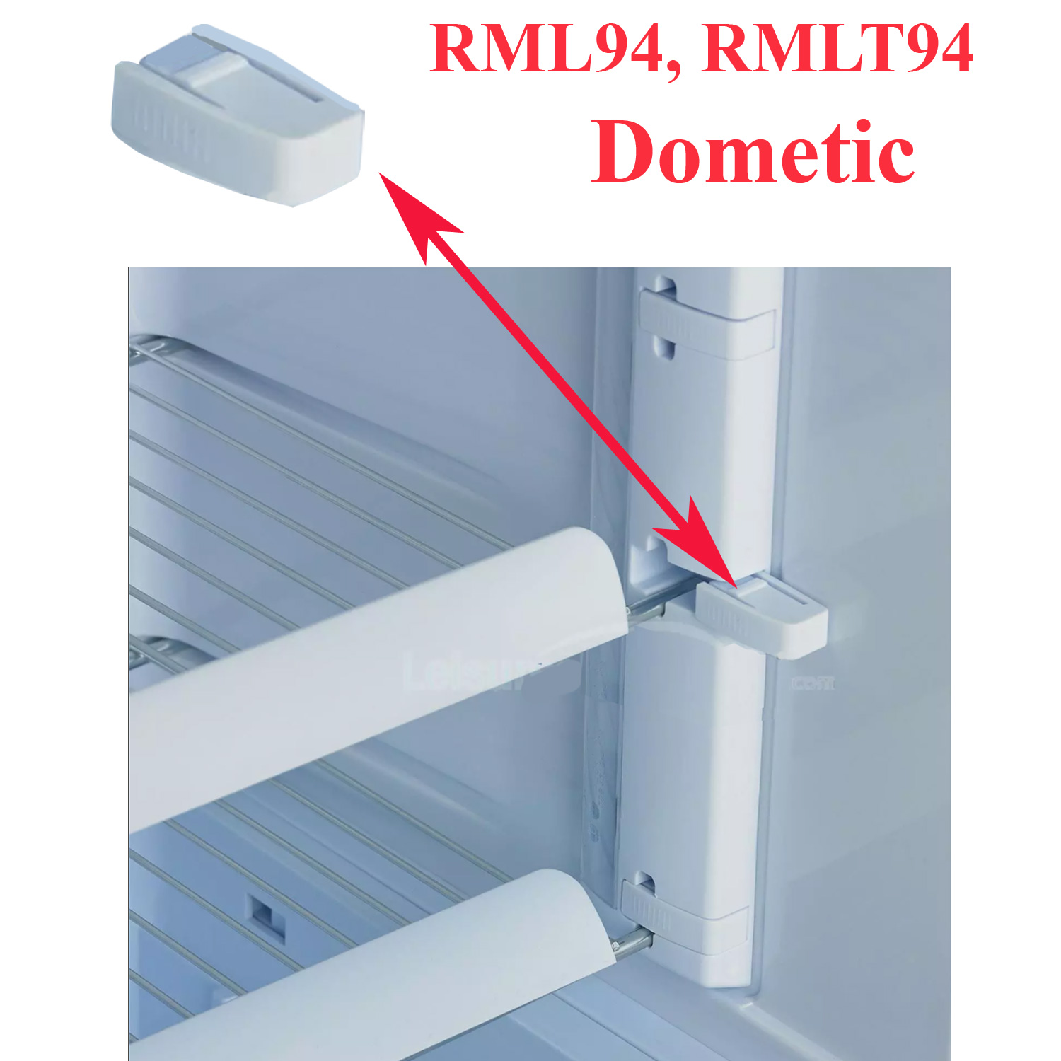 Dometic, un clips de fixation des étagères ou clayette pour les réfrigérateurs : RML9431, RMLT9435, RML9430, RML9435, RMLT943