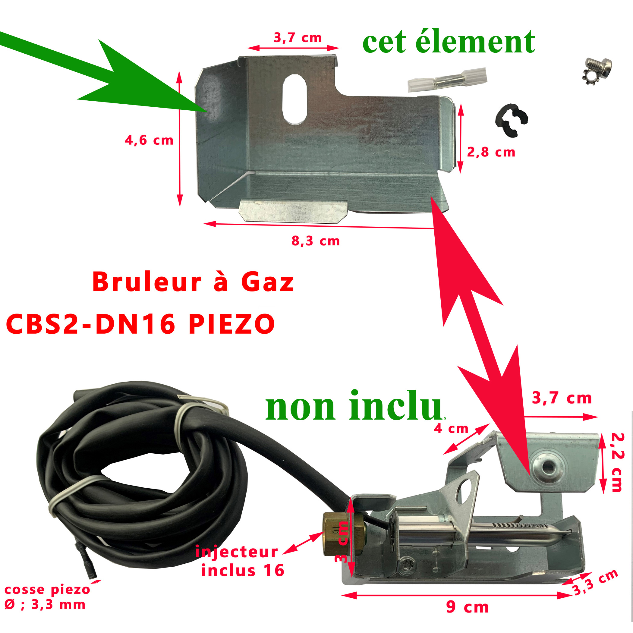 Dometic, couvercle brûleur gaz : RGE, RM53, RM84, RMD85, RMDM85, RMDT85, RML93, RML94, RMLT93, RMS84, RMSL84, RMSL85, RMV53, T115 – Image 2