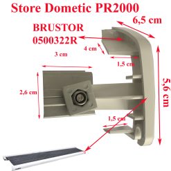 Dometic, embout blanc de l’angle du panneau avant coté droit pour store PR2000