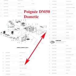 Dometic, poignée du tiroir des minibars DN50, DN20 – Image 3