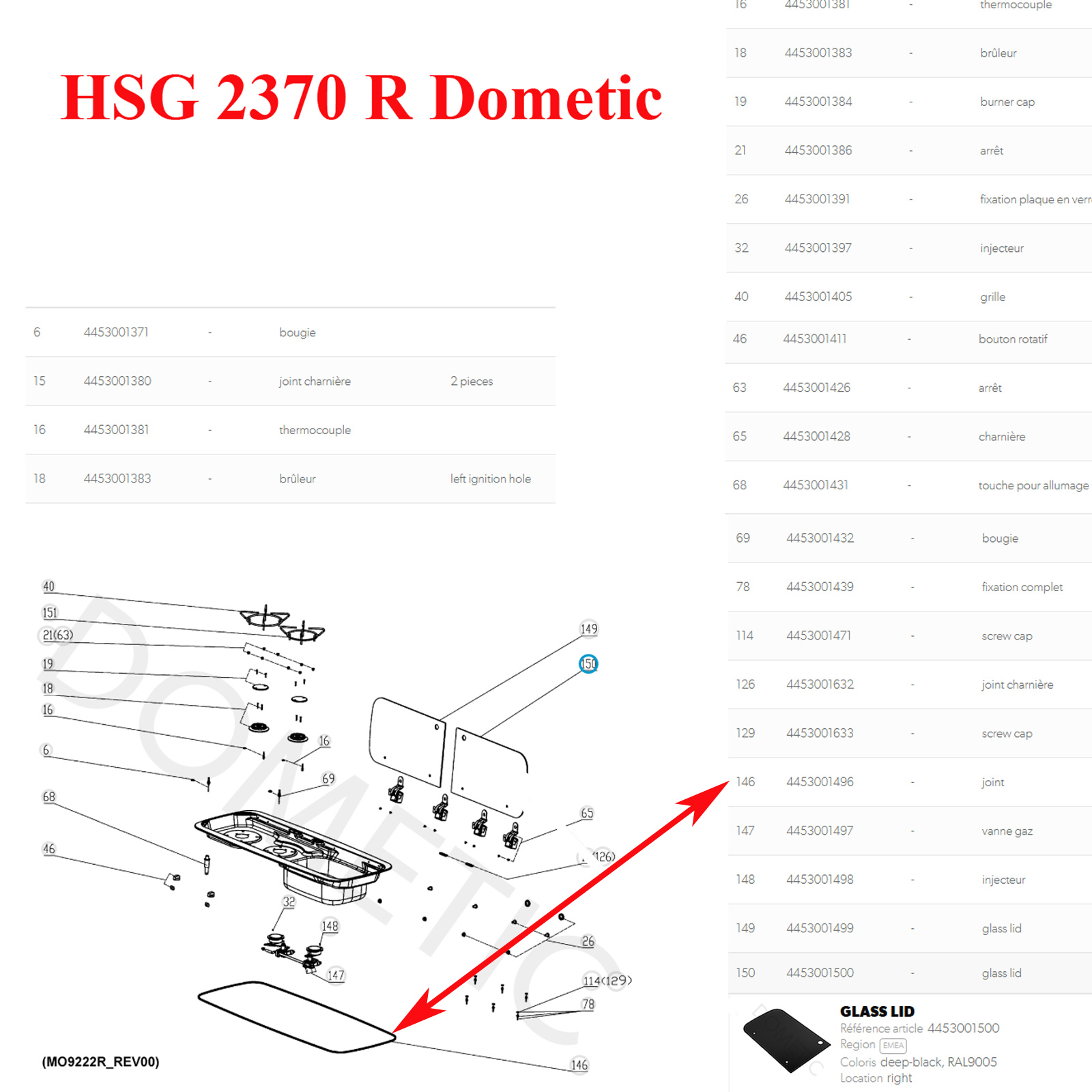 Dometic, joint de la gazinière et évier d’une longueur de 2,4 m pour les modèles : HSG2370, MO9222, MO9722, PI9003, PI9023, VA910, VA928 – Image 2