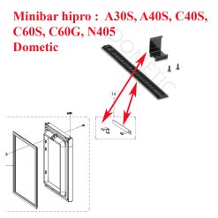 Dometic, fermeture porte minibar hipro :  A30S, A40S C40S C60S, C60G, N405