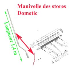 Dometic, manivelle des stores : PW1000, PW1100, PW1500, PW1750, PW3800, PR2000, PR2500 -  Télescopique 1400mm